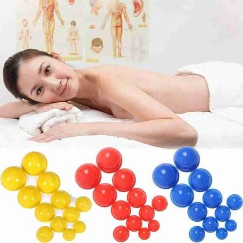 Vacuum Cupping Set Silicone Massage Cupping Therapy Cans Rubber Body Slimming Suction Cups Back Massager For Full Body