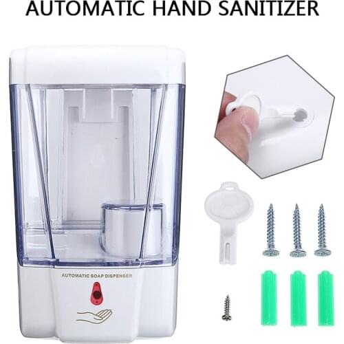 700ML Wall-Mounted Liquid Soap Dispensers Automatic IR Public Hands Sanitizer Soap Shampoo Detergent Dispenser For Public Toilet