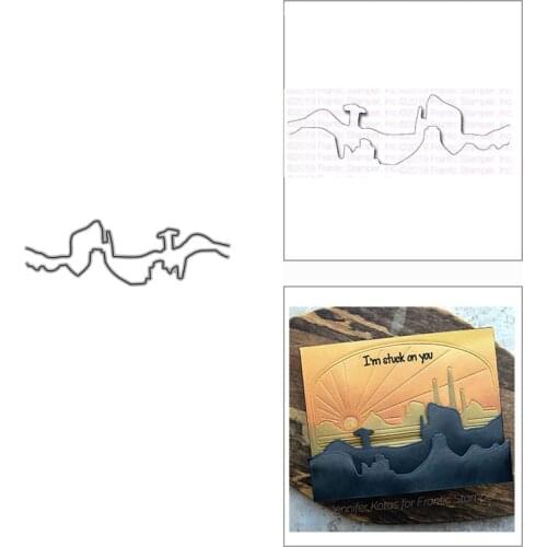 2021 New Western Scenic Edgers Metal Cutting Dies for DIY Scrapbooking Decor and Card Making Paper Craft Embossing No Stamps