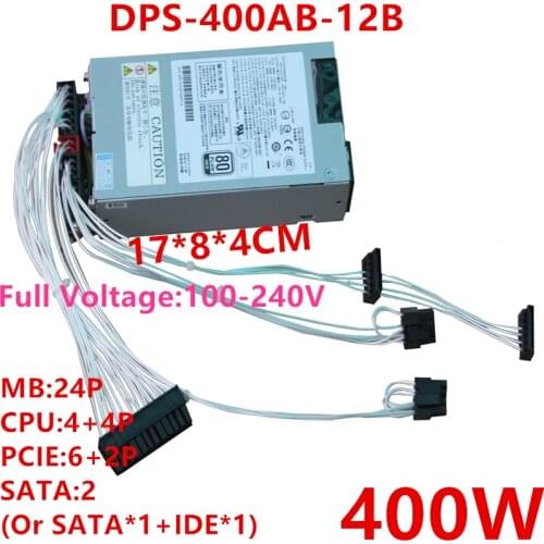 New Original PSU For Delta Full Module 80plus Gold ITX FLEX Small 1U -12V S3 K39 400W Power Supply DPS-400AB-12B