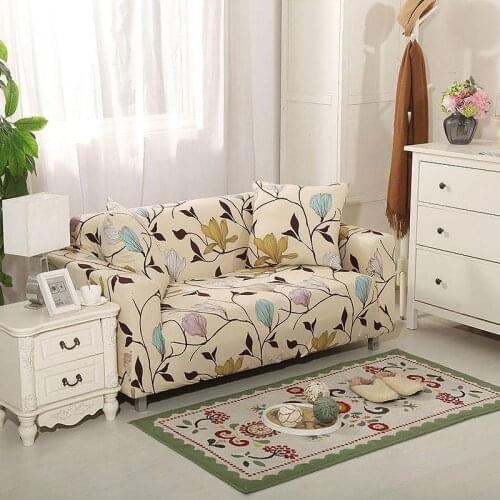 Popular Flower Sofa Covers Modern Elastic Sofa Slipcovers Living Room Sectional Corner Floral Sofa Cover L-shape Couch Cover