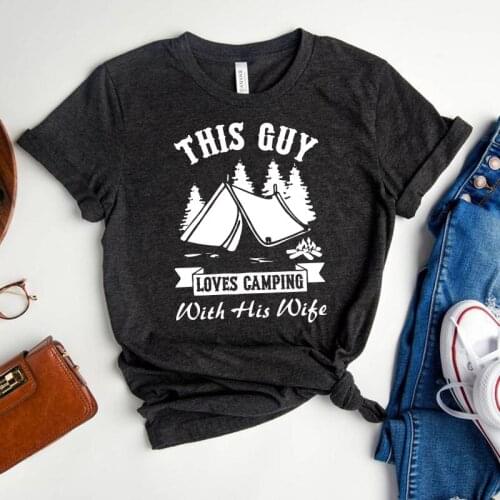 Calelinka Summer Causal Camping Lover Graphic Tees Short Sleeve Pure Cotton Tops Plus Size Unisex Ins Fashion O Neck T shirts