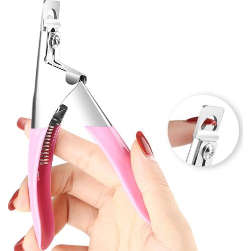 Qmake Artificiels Nails Cutter Triple Cut Round Straight nail clipper Square nails Fillet and angle nail Staniless Steel Scissor