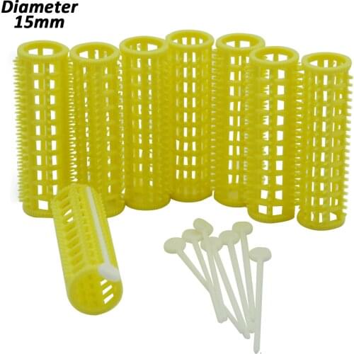 24pcs/set 15mm Plastic Tooth Hair Roller with Fixed Pins Teeth Bars for Air Bang Curling Rods Curlers Hairdresser Styling U1195