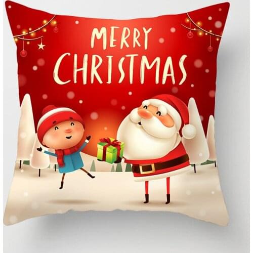 Christmas cushion cover 45*45 Pillowcase sofa cushions Pillow cases Cotton Linen pillow covers Home Decor