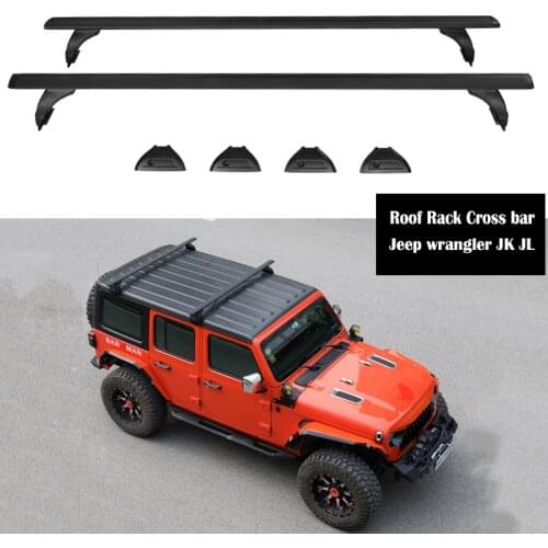 Aluminum Alloy Roof Rack For Jeep wrangler JK JL 2007-2021 Rails Bar Luggage Carrier Bars top Cross bar Rack Rail Boxes