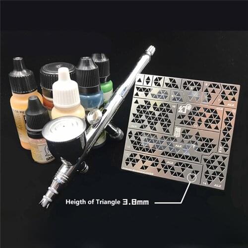 Triangle Digital Camouflage Stenciling Template Leakage Spray Plate Model Tools AJ0035 for 1/100 Gundam & 1/35 Military Models