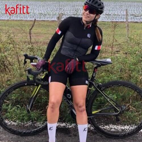 KAFITT Cycling Wear Suit Ladies Mountain Bike Penetrating Long-sleeved Shirt Professional Cycling Wear Tight Sportswear Shirt