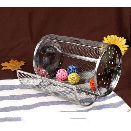 Rotating Stainless Steel Roasting Cage Coffee Beans Peanut BBQ Grill Baskets Drum Baking Tool for Home Electric Oven Accessories