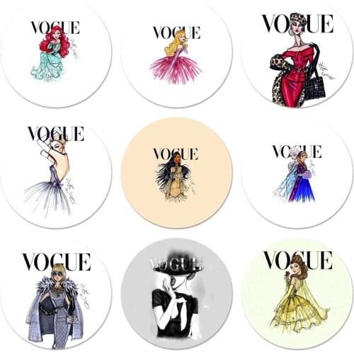 58mm Woman Brand New More Issues than Vogue Painted Icons Pins Badge Decoration Brooches Metal Badges For Backpack Decoration