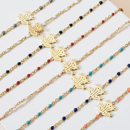 ZMZY Boho Accessory Charms Stainless Steel Chain Frog Bracelet Animal Jewelry For Women Girls Teens Wholesale Cute Party Gift
