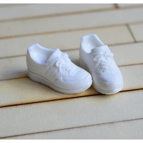 1 Pairs Cute White Sport Shoes Blyth Doll Shoes , suitable for Licca, Azone 1/6 Doll