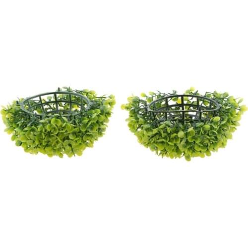 1pc 17cm Artificial Topiary House Plants Ball Pool Patio Garden Porch Green