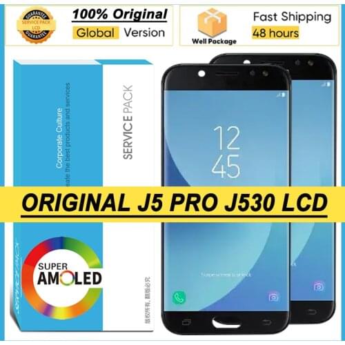 100% Original 5.2'' Super AMOLED Display for Samsung Galaxy J5 PRO 2017 J530 J530F Full LCD Touch Screen Digitizer Repair Parts
