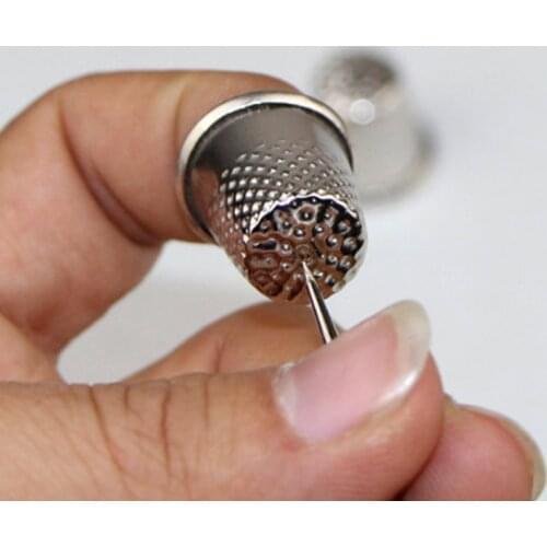 3 Pcs Thimbles Tailor Sewing Tool Silver Metal Grip Finger Shield Protector Pin Needle Handworking Sew Machine Accessory YE-Hot