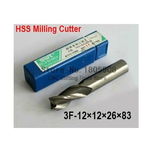 5 pcs/set 12MM 3 Flute HSS & Aluminium End Mill Cutter CNC Bit Milling Machinery tools Cutting tools.Lathe Tool