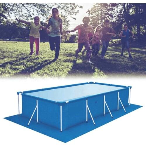 500x300CM 445x254CM Pool Ground Cloth Foldable Square Floor Swimming Pool Mat Blue Dust Cover Mat