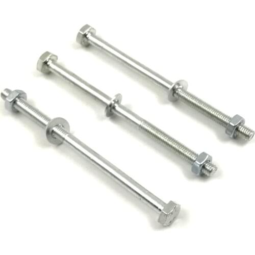 8MM*130MM 3Pcs Long Bolts for Honda Suzuki Yamaha Kawasaki Harley Street Rod 750 M8*13CMScrews W/ Washers Nuts