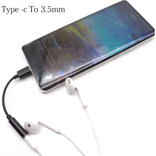 Type-C to 3.5mm AUX Headphones Adapter For Huawei mate 20 P30 pro For Xiaomi Mi 8 9 SE Type C To 3.5 Jack Earphone Audio cable