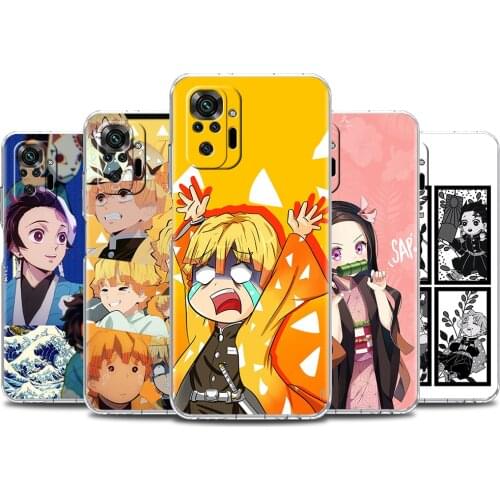 Anime Demon Slayer Soft Clear Case For Xiaomi Redmi Note 10 9 8 Pro 9S 10S 8T 9A 9C K40 7 9T 8A Shockproof Silicone Phone Cover