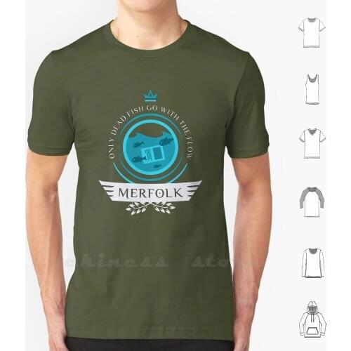 Merfolk Life V2 T Shirt 6xl Cotton Cool Tee Magic Tcg 2017 Funny Witty Humorous Fnm Standard Modern Legacy Limited New