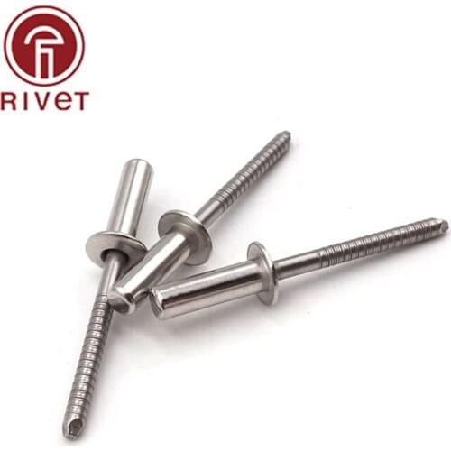 GB12615.4 DIN EN ISO 16585 (M4.8 100PCS) Stainless Steel Round Head Closed End Blind Rivet Sealed Hollow Rivets Blind Rivets