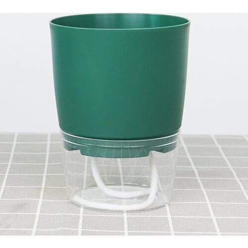 Hydroponic Plant Potted Office Home Balcony Garden Decor Self Watering Planter with Water Container Flower Pot