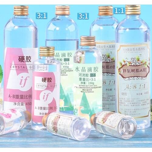 Art Adhesive Glue Transparent Crystal Dipping AB Glue Manual Dipping DIY Material Phone Case Jewelry Making Epoxy Set
