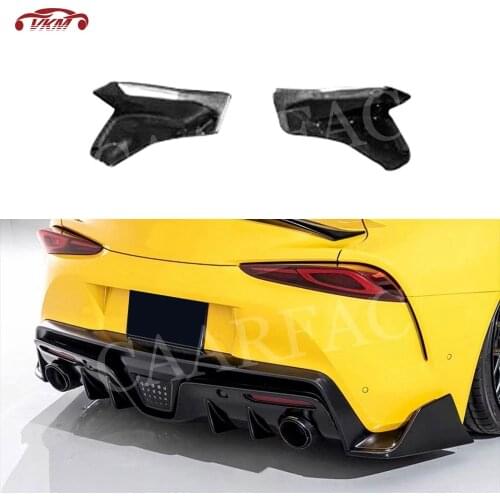 Carbon fiber Rear Bumper splitters FRP Black Rear Flaps apron Accessorise for Toyota Supra A Style 2019 2020 Auto Car Styling
