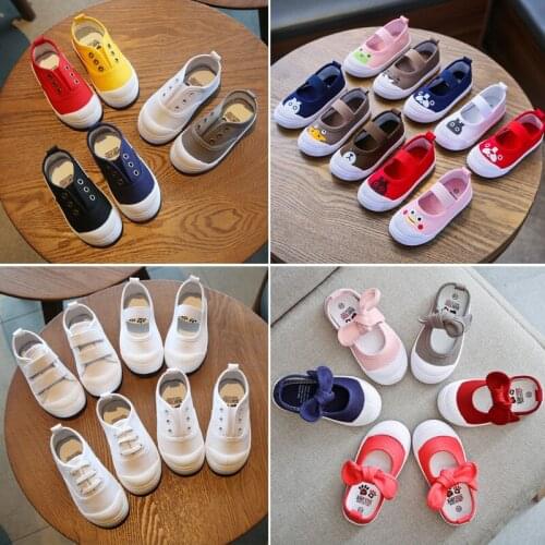 Canvas Cute Animal Cartoon Causal Kid Shoes For Boys Girl Infant Soft Sole Girls Sneakers Comfortable Children Non-slip Footwear