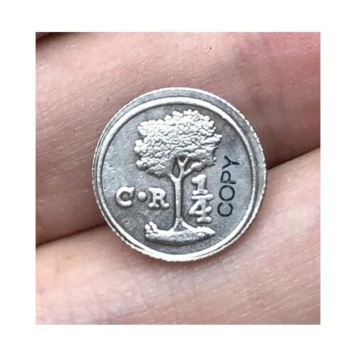 1845 Central American Republic 1/4 Real coins copy 11.5mm