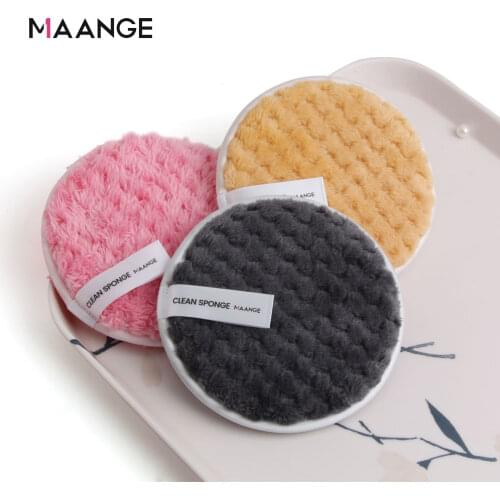 MAANGE 1PCS Soft Microfiber Makeup Remover Towel Reusable Cleansing Cloth Pads Face Cleaner Plush Puff Face Skin Care Tool