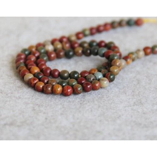Min Order1) 4mm Fashion Multicolor Natural Picasso Beads DIY Beads Round Natural Stone 15inch Jewelry Making Design Wholesale