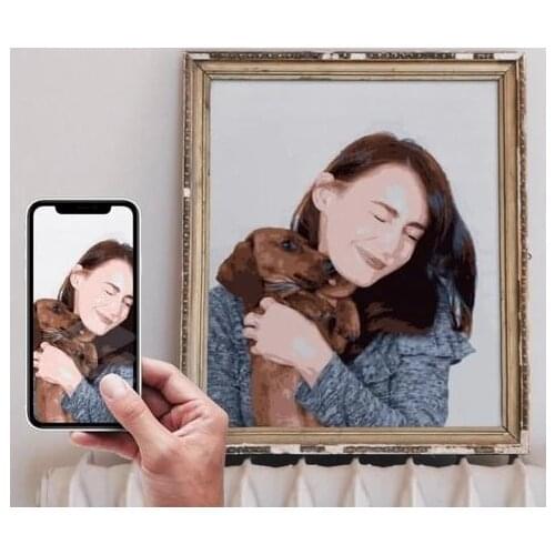 Photo Customized DIY Oil Paint Paintings By Numbers for portrait wedding family custom make diy on canvas custom digita