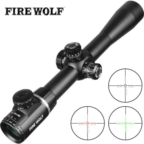 4-14X40 Hunting Tactics Red Dot Green Cross Round Line Riflescope Optical Sight Rifle Waterproof 500 Meters Sniper Scope