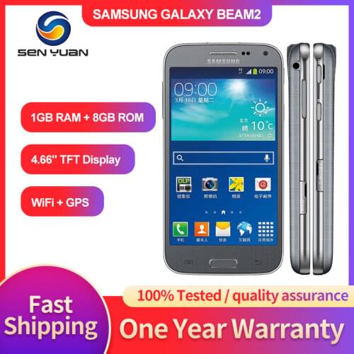 Original Samsung Galaxy Beam2 3G Mobile Phone Refurbished Unlocked 4.66" Display G3858 Quad Core 1.2GHZ 5MP Android SmartPhone