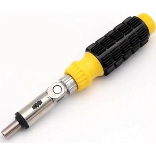 0-180 Degree Angles Adjustable Magnetic Ratchet Screwdriver 6.35mm 1/4 Inch Inside Hexagon Interface Screwdriver