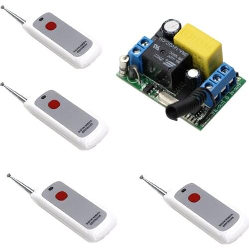 AC 220V Wireless Relay Remote Control Switch Wireless Remote Switch Radio Light Switch Receiver Witch One Button Transmitter