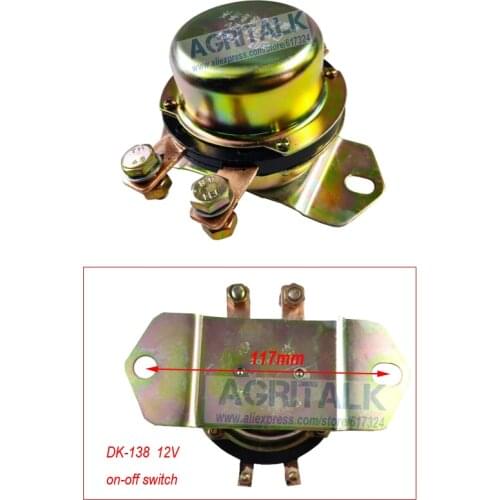 On-off switch DK-138 ( 12V ）for Fengshou Lenar 254 / 274 with engine NJ385, part number: DK-138
