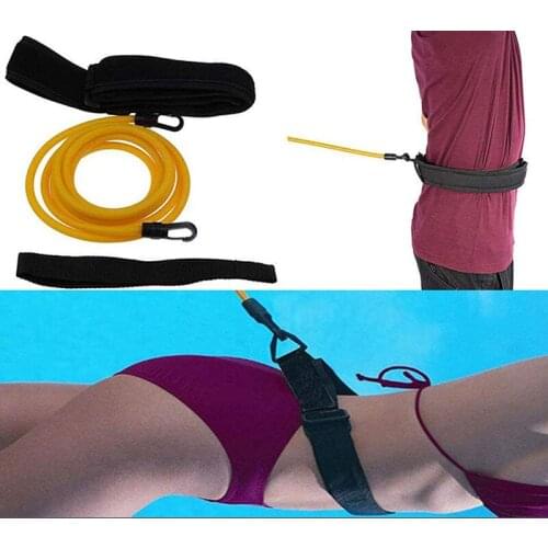 Swim Training Resistance Elastic Belt Adjustable Safety Rope Swimming Pool Latex Tubes Various Styles Accessories