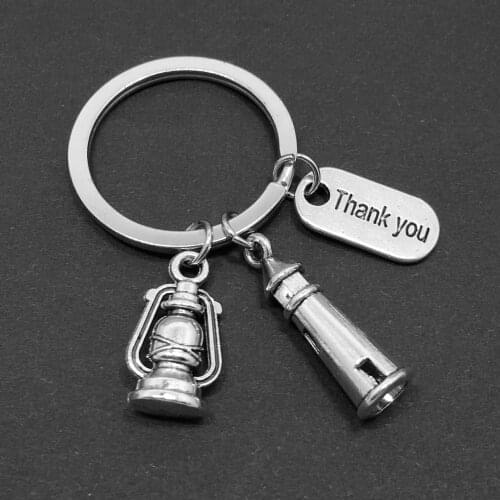 Father Mothers Day Thanksgiving Teachers Day Gift Harbor Lighthouse Kerosene Lamp Thank You Keychain