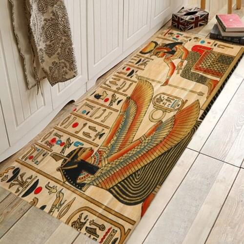 Ancient Egypt Pattern Kitchen Entrance Door Mat Anti-Slip Floor Rug Bathroom Area Hallway Free Shipping