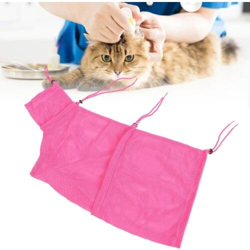 Cat Washing Bag Adjustable Cat Mesh Scratching Biting Restraint Nail Bathing Washing Grooming Bag Cats Washing Bags Dropshipping