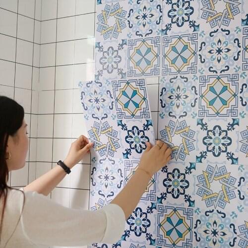 Super Thick Ceramic Tile Stickers Bedroom Living Room Bathroom Wall Stickers Kitchen Backsplash Tiles Peel and Stick Countertop