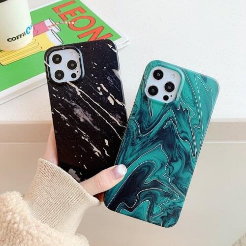 Gimfun Vintage Frosted Laser Marble Phone Case for iPhone 11 12 Mini Pro Max XS Max X XR 7 8 Plus SE Soft Silicone Back Cover
