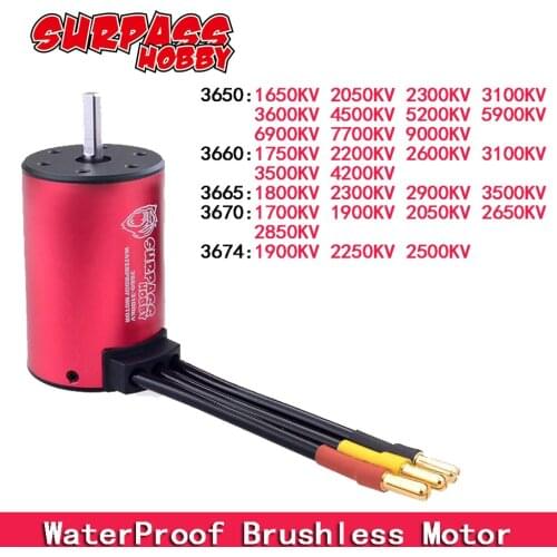 Surpass Hobby KK 3650 3660 3665 3670 3674 Waterproof Brushless Motor for 1/8 1/10 2S 3S RC Car Drift Racing Off-Road Truck