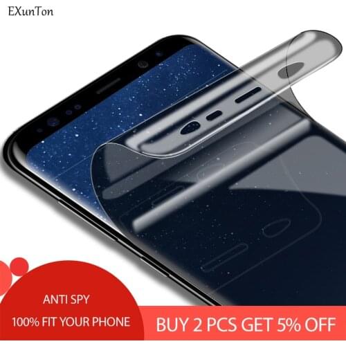 3D Full Cover Hydrogel Membrane Anti Privacy Screen Protector for Samsung Galaxy Note 8 9 S8 S9 Plus S10e S10 Plus S10e Film