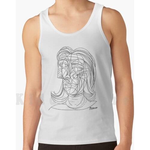 Pablo Picasso Tete De Femme 1939 ( Head Of A Woman ) tank tops vest 100% Cotton Fran ? Oise Cubism Surrealism Oil