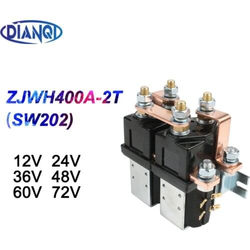 ZJWH400A-2T 2NO+2NC 12V 24V 36V 48V 60V 72V 400A DC Contactor for motor forklift handling drawing wehicle car SW202