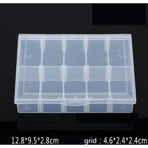 1PC New 10 Slots Cells Portable Jewelry Tool Box with number Container Ring Electronic Parts Screw Beads Component Storage Box